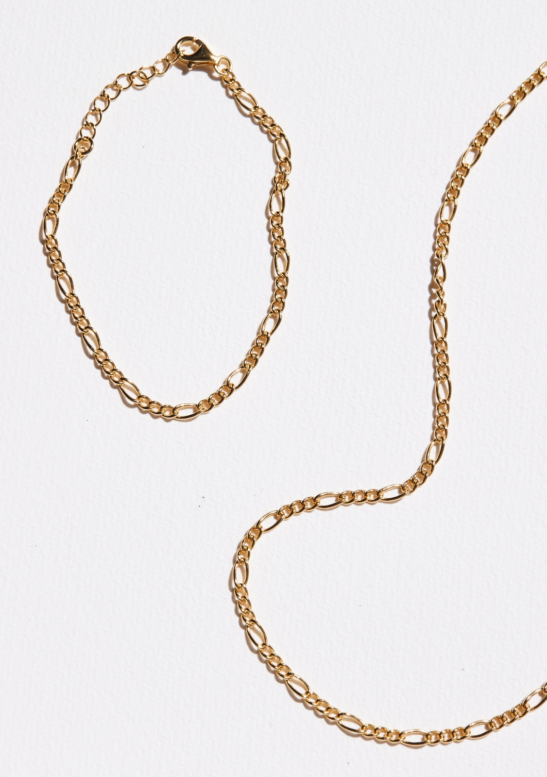 Figaro Chain Bracelet - Gold