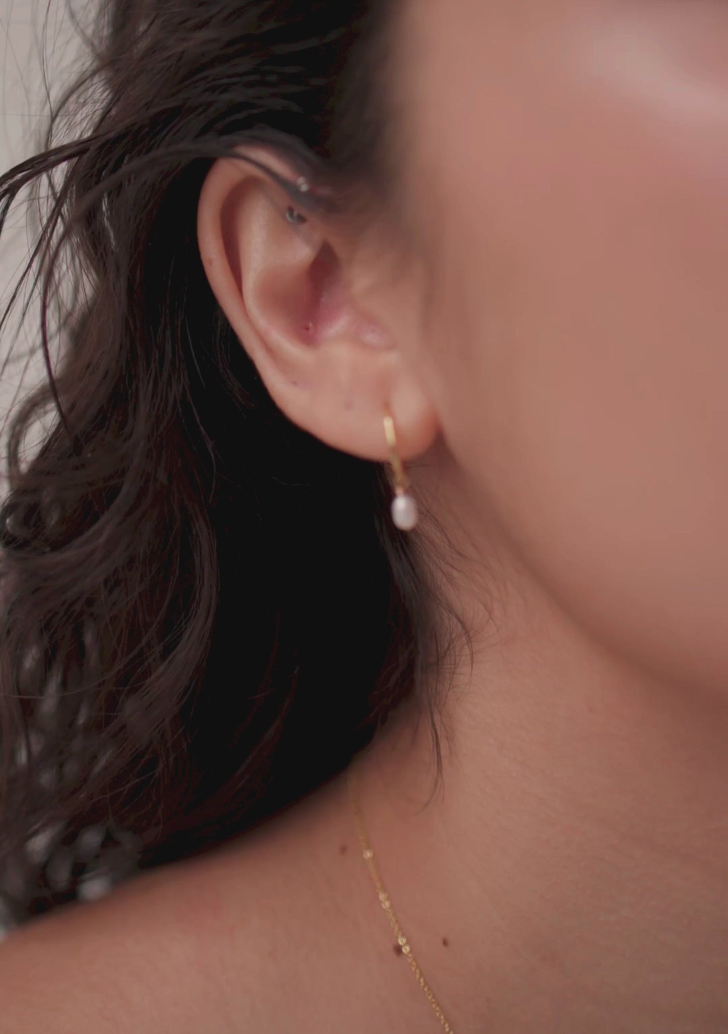 Mini Pearl Necklace - Silver