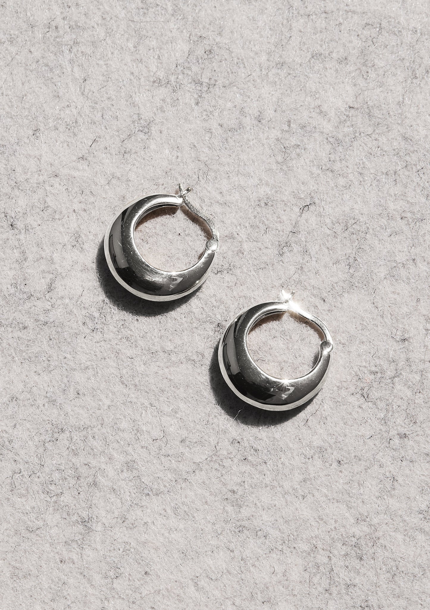 Positano Large Hoops - Silver