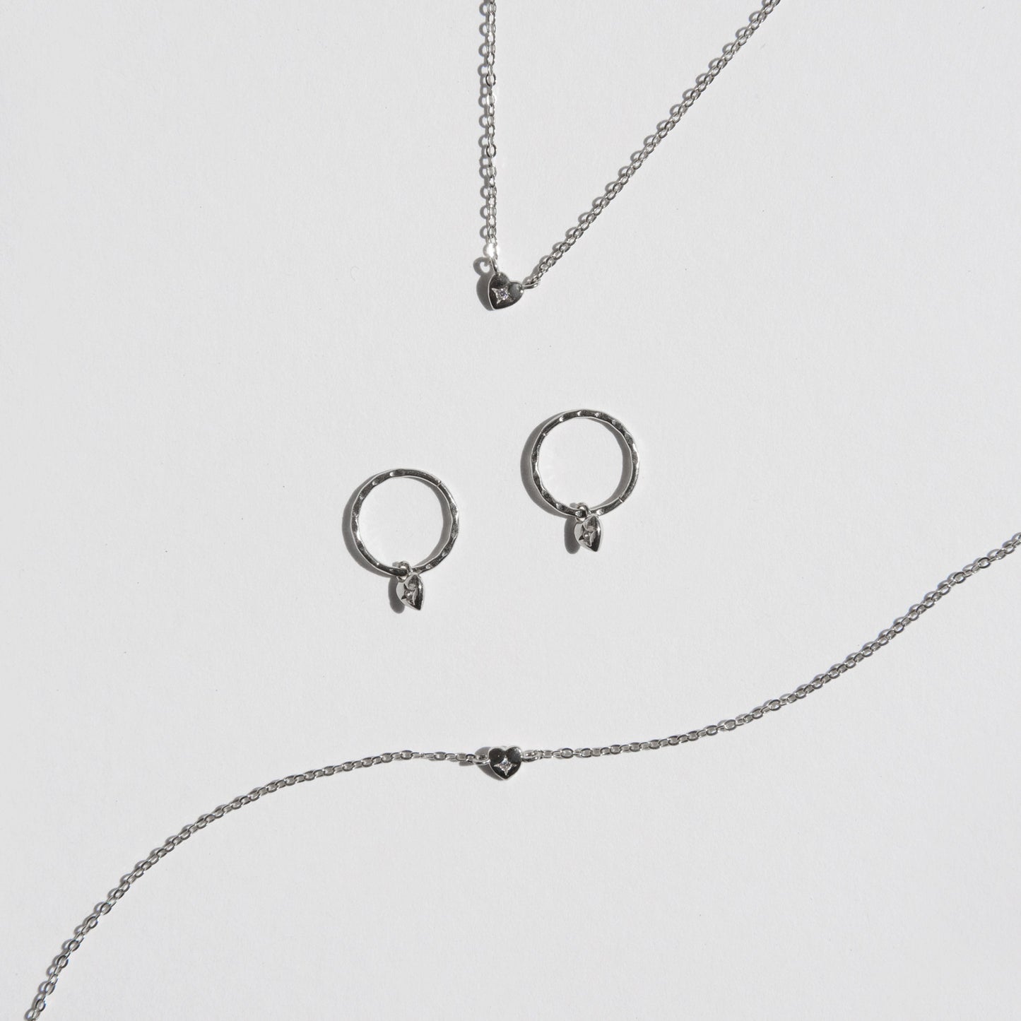Mini Heart Necklace - Silver