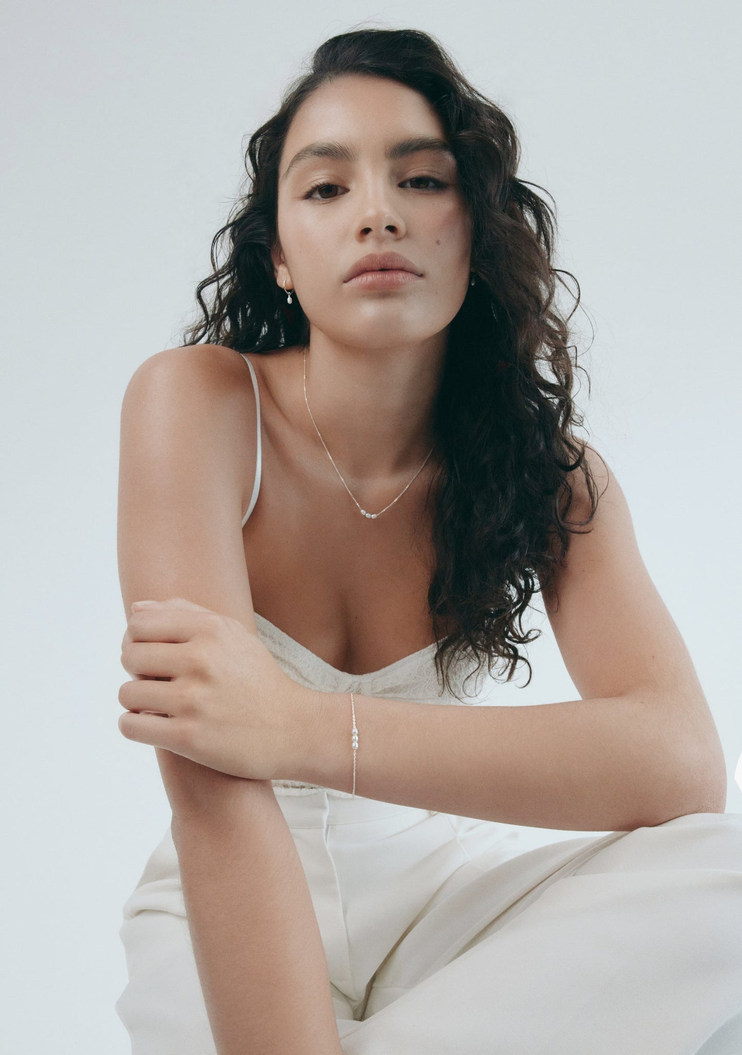 Mini Pearl Bracelet - Silver