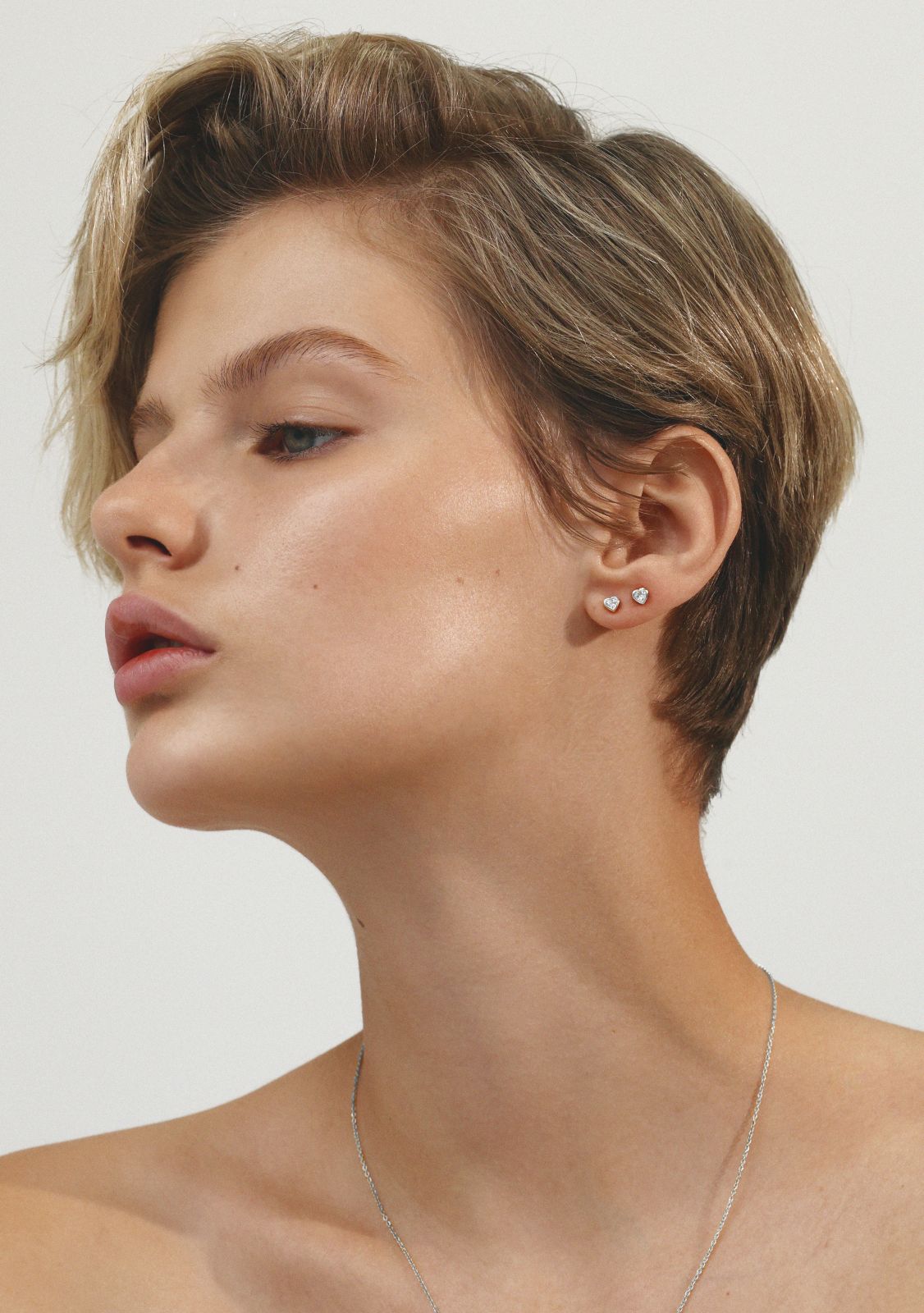 True Love Flat Back Studs - Silver