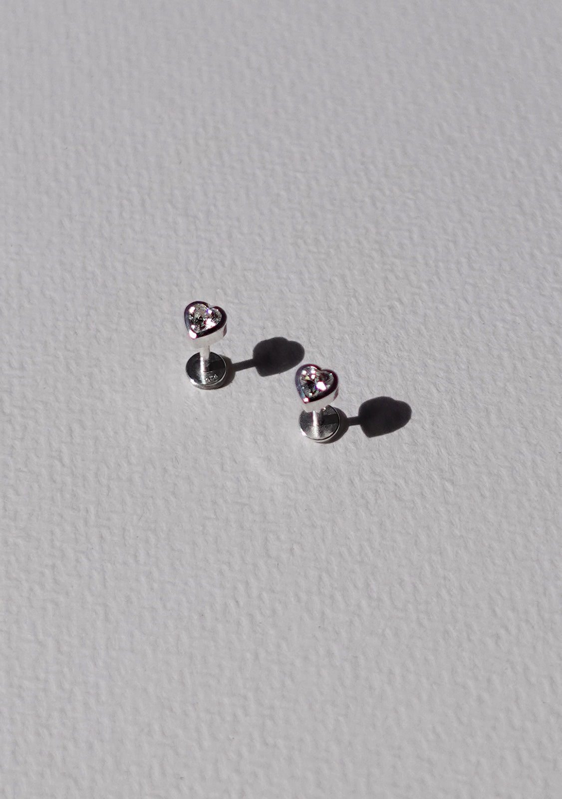 True Love Flat Back Studs - Silver