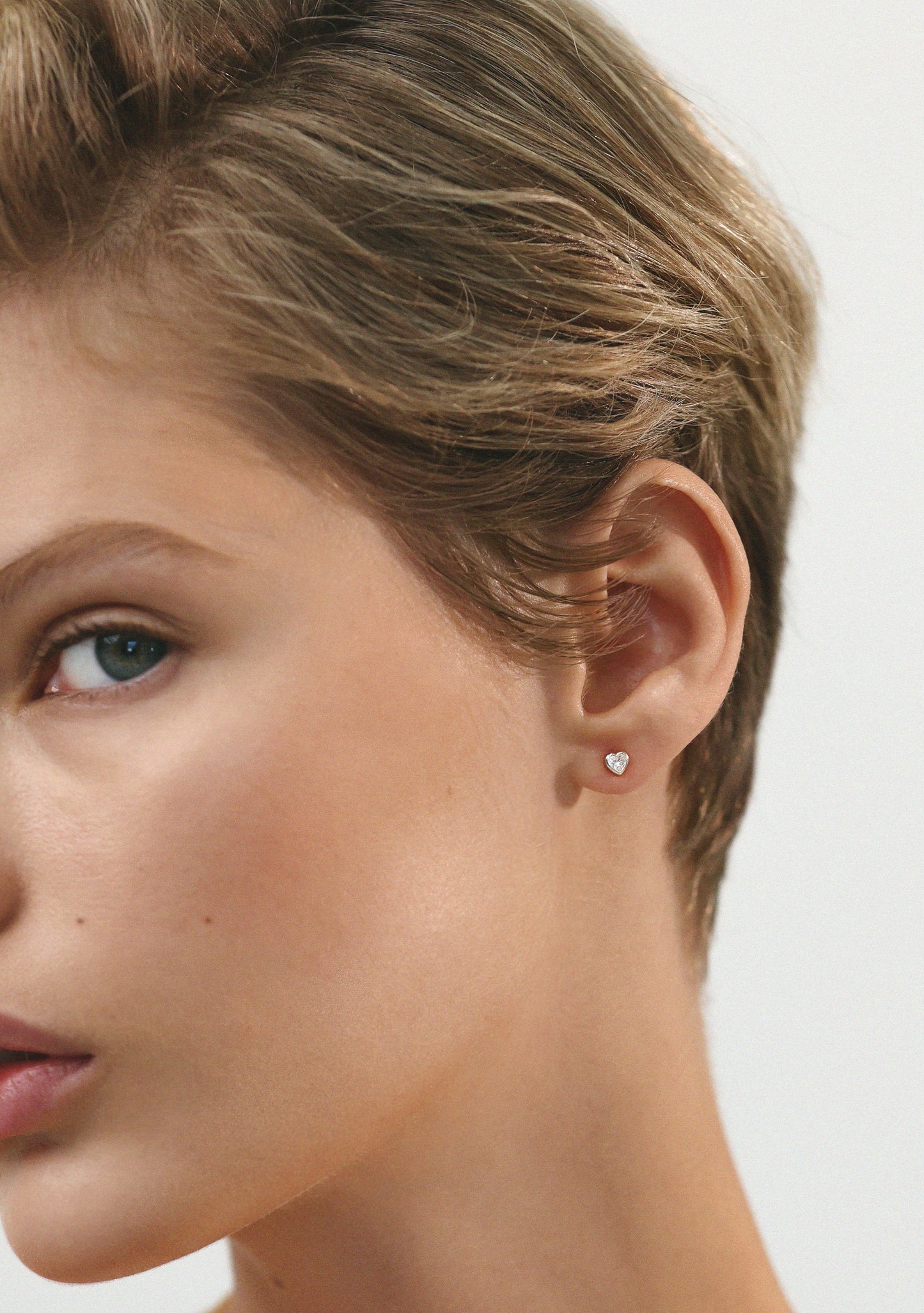 True Love Flat Back Studs - Silver