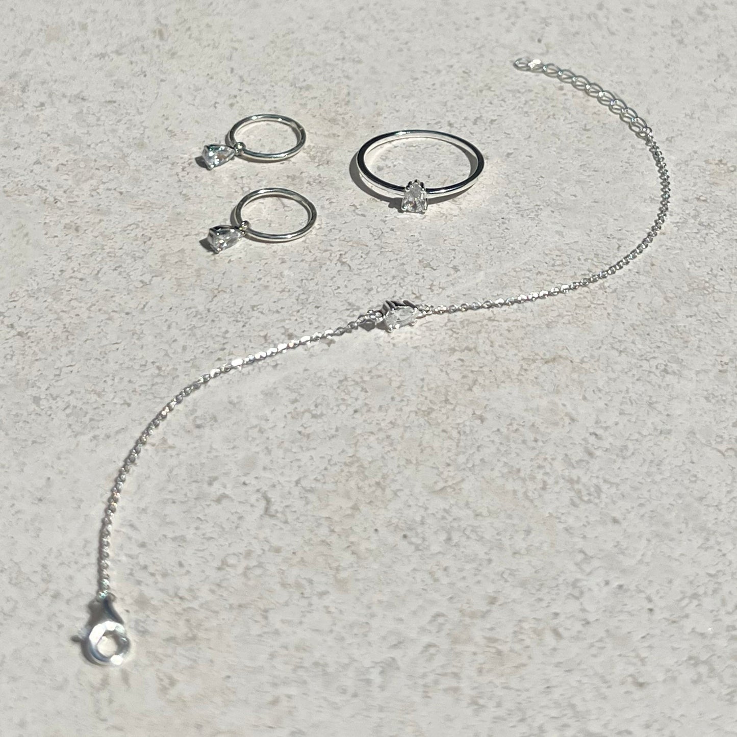Valentine Mini Hoops - Silver