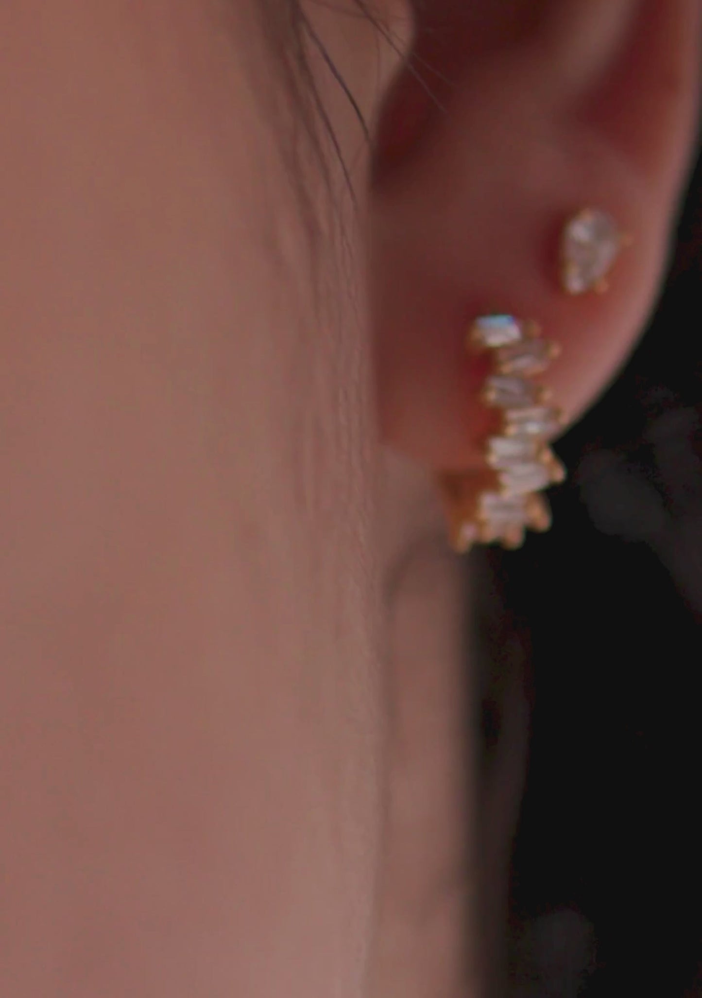 Valentine Flat Back Studs - Gold