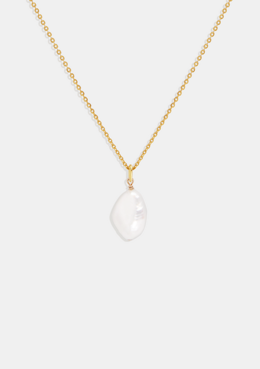 Keshi Pearl Necklace - Gold